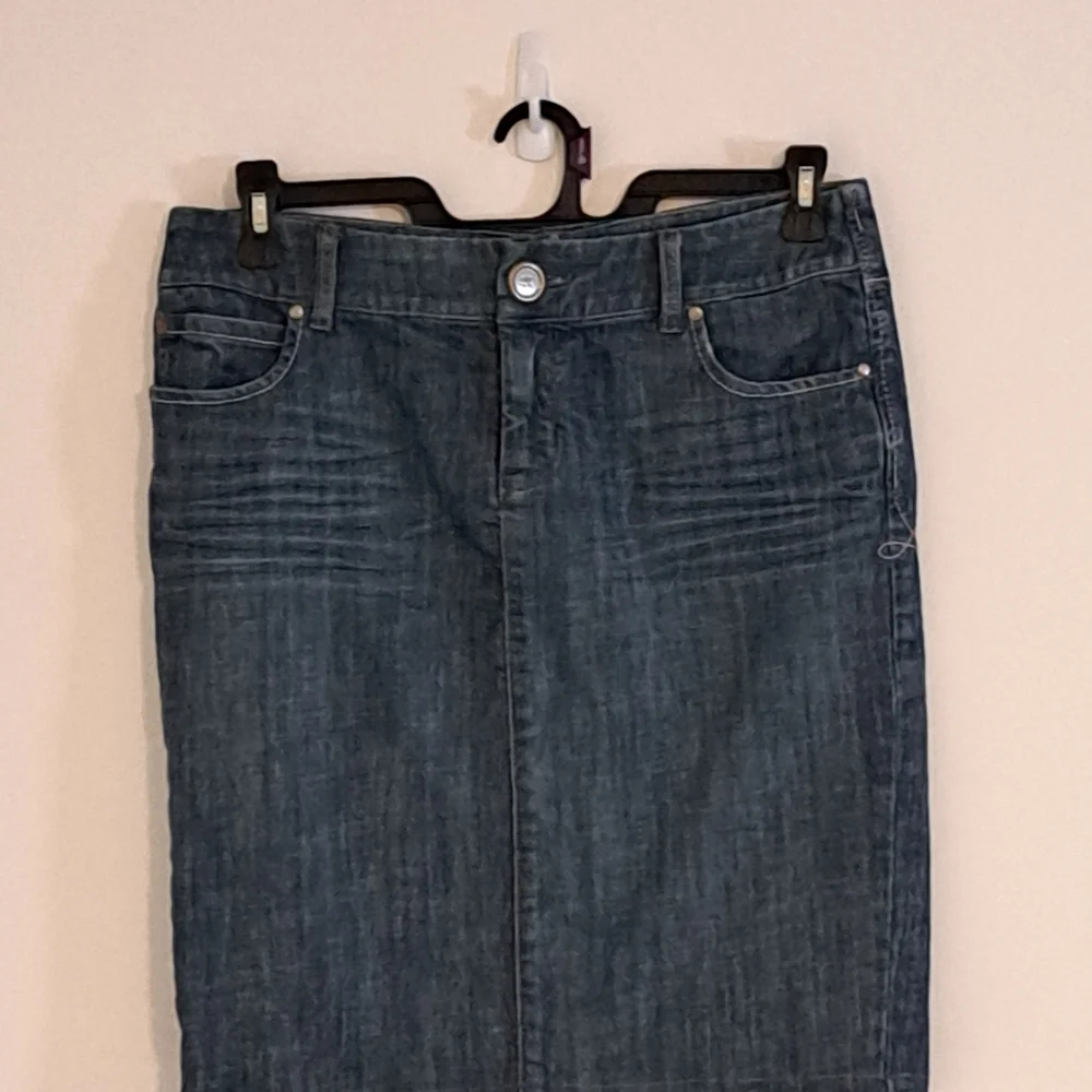 Level 99 Cotton Blend Blue Denim Skirt Misses(12 - 14) 31 Waist - Picture 3 of 7